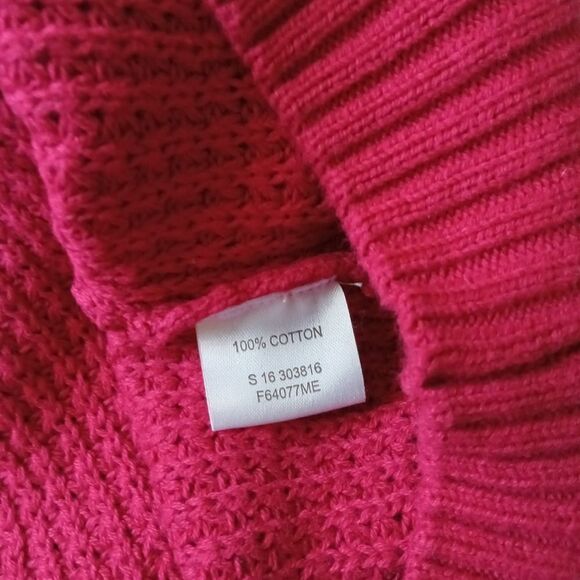 Weatherproof Vintage Red Chunky Cotton Waffle Knit Pullover Sweater Men's Large - Picture 5 of 12